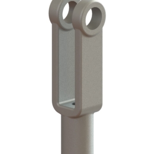 CLEVIS, 1/4" x 2" w 5/16" PIN HOLE, ZINC PLATED