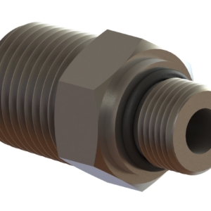 ADAPTER, 9/16"-18 ORB x 1/2" NPT (Male) STEEL