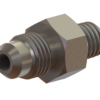 ADAPTER, 7/16"-20 ORB x 1/4" FLARED (JIC 37 deg) STEEL
