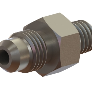 ADAPTER, 7/16"-20 ORB x 1/4" FLARED (JIC 37 deg) STEEL
