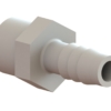 ADAPTER, 1/4" NPT (Female) x 3/8" BARBED WHITE PLASTIC