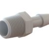 ADAPTER, 3/8" NPT x 3/8" BARBED, WHITE PLASTIC