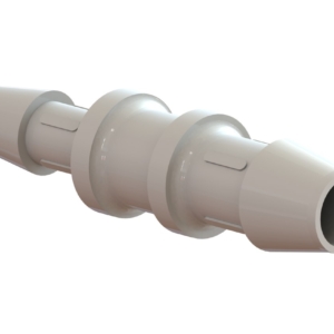 UNION, 1/2" x 3/8" BARBED WHITE PLASTIC