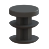 PLUG, ROUND SNAP-IN, BLACK PLASTIC