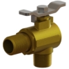 BALL VALVE ASSEMBLY w NIPPLE BRASS, 1/2" NPT x 1/2" NPT