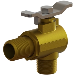 BALL VALVE ASSEMBLY w NIPPLE BRASS, 1/2" NPT x 1/2" NPT
